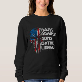 Sweatshirt American Skull Costume Mom Against Sons Dating Lib