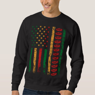 Sweatshirt American Sports Flag Black History Month Ultimate 