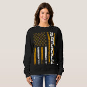 Sweatshirt American Sports Flag Construction Tools Bowling Pi (Devant entier)
