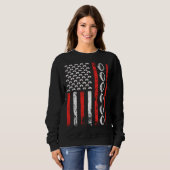 Sweatshirt American Sports Flag National Nurses Day Rugby Foo (Devant entier)