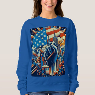Sweatshirt American Style Hoodie – USA Trendy Everyday Wear