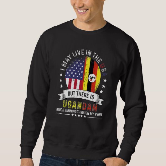 Sweatshirt American Ugandan Home in US Patriot American Ugand (Devant)