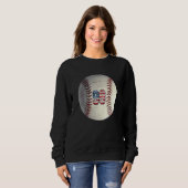 Sweatshirt American USA Flag With Retro 99 Baseball Number 99 (Devant entier)