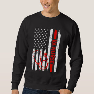 Sweatshirt American VA Nurse Stethoscope Cool Black History M