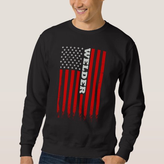 Sweatshirt American Welder Flag For Welding Men and Women (Devant)