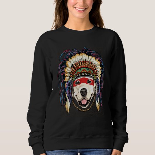 Sweatshirt Amérindien Golden Retriever Autochtone (Devant)