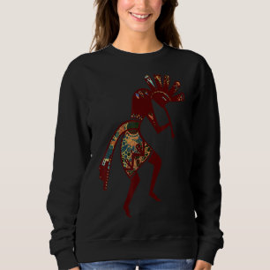 Sweatshirt Amérindiens Culture Danse Kokopelli 3 Ventilateur