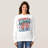 Sweatshirt Amérique 4 juillet gros arc (Devant entier)