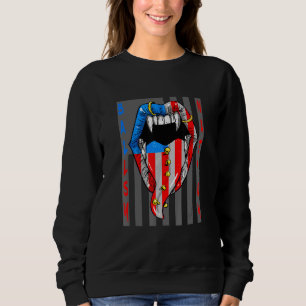 Sweatshirt Amérique Patriotique Brave Ballsy Nation moderne G