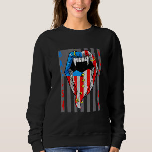 Sweatshirt Amérique Patriotique Brave Ballsy Nation moderne G