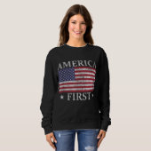SWEATSHIRT AMÉRIQUE PREMIER ÉTOILES AMÉRICAINES DRAPEAU PATRI (Devant entier)
