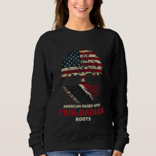 Sweatshirt Amérique Trinité-et-Tobago - Drapeau à moitié trin