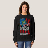 Sweatshirt Amerisaurus Rex 4th Of July Boys Girls Us Flag Fun (Devant entier)