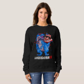 Sweatshirt Amerisaurus T Rex USA Flag Kids Funny 4th Of July (Devant entier)
