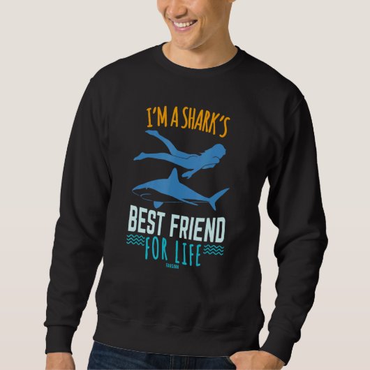 Sweatshirt Ami de requin Plongée aventure de natation (Devant)