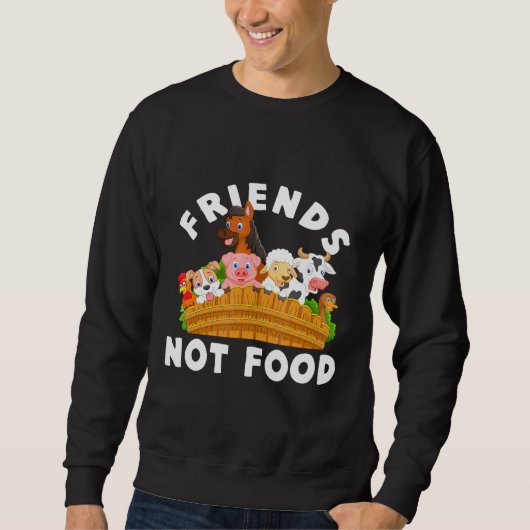 Sweatshirt Amis pas de nourriture (Devant)
