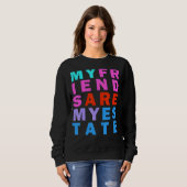 Sweatshirt Amitié Objectifs Rainbow Inspiration Citation (Devant entier)