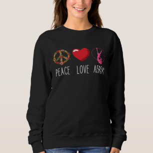 Sweatshirt Amour aérien Paix Cœur Yoga aérien Suspendu Aérien