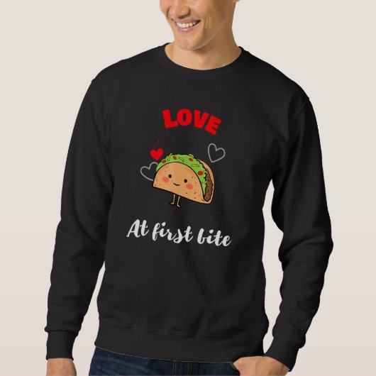 Sweatshirt Amour Au Premier Motif Bite Pour Les Hommes Affamé (Devant)