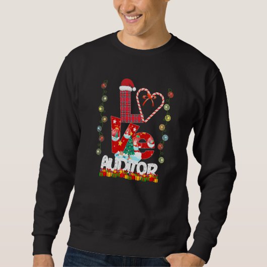Sweatshirt Amour Auditeur enseignant Santa Hat Candy Xmas Pyj (Devant)