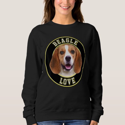 Sweatshirt Amour beagle Pour Femmes Hommes Filles Garçons (Devant)