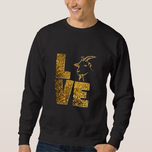 Sweatshirt Amour Chèvre animal (Devant)
