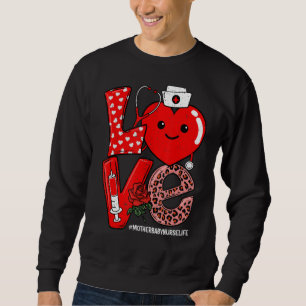 Sweatshirt Amour Coeur Stethoscope Mère Bébé Infirmière Vie V