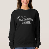 Sweatshirt Amour de chat drôle nom de maman de chat noir pers (Devant)