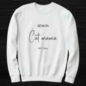 Sweatshirt Amour de Chats Personnalisé Script Noir Mère de Ch