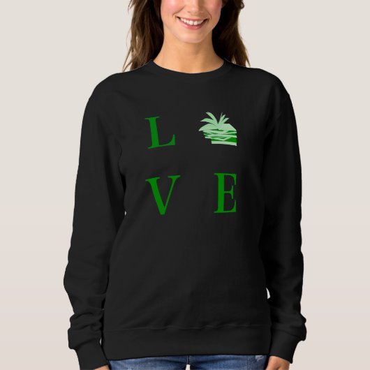 Sweatshirt Amour de la lecture – Illustration typographique p (Devant)