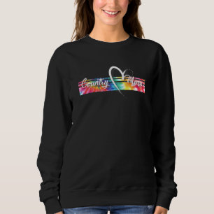 Sweatshirt Amour de musique country Tie Dye Cool Vintage Insp