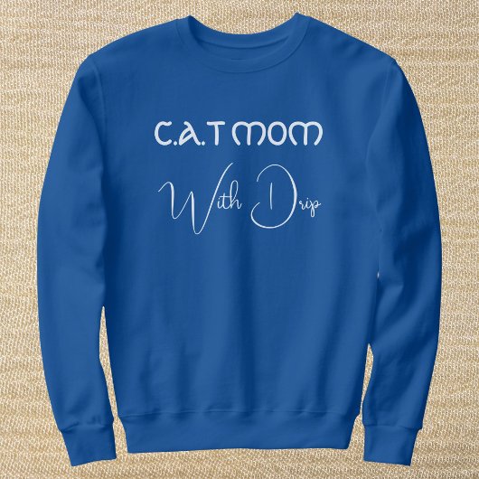 Sweatshirt Amour des animaux personnalisé blanc script Chat M