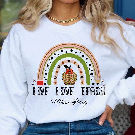 Sweatshirt Amour Enseigner Inspirer Rainbow Appréciation de l
