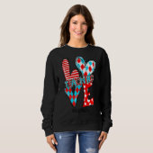 Sweatshirt Amour Enseigner Mignonne Slp Enseignant Vie Appr (Devant entier)