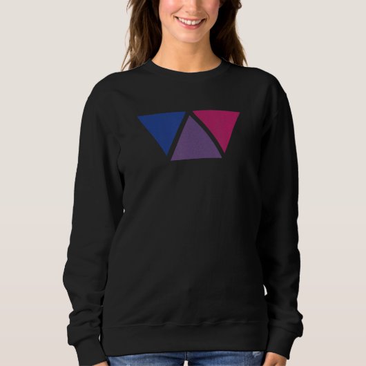 Sweatshirt Amour Et Égalité Bi Triangle Pride Bisexuelle (Devant)