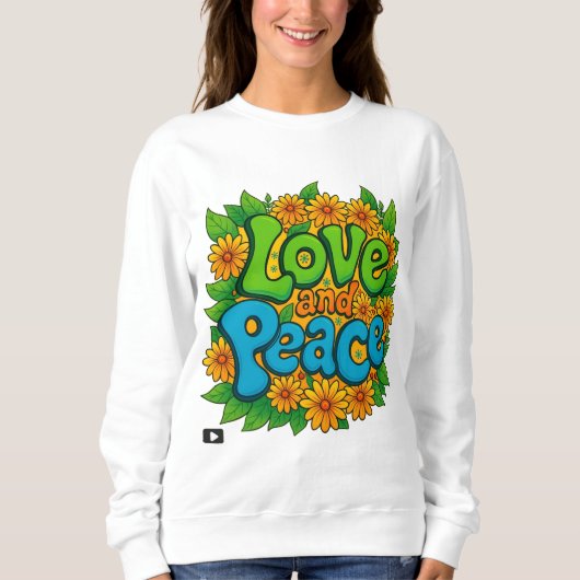 Sweatshirt amour et paix (Devant)