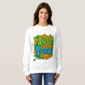 Sweatshirt amour et paix (Devant entier)