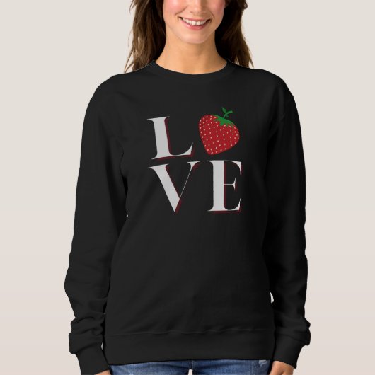 Sweatshirt Amour fraise (Devant)