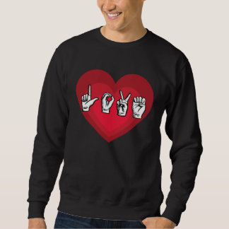 Sweatshirt amour langue des signes enseignants Interprète sou