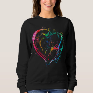 Sweatshirt Amour maternel Coeur Fête des Mères Couleur Amusan