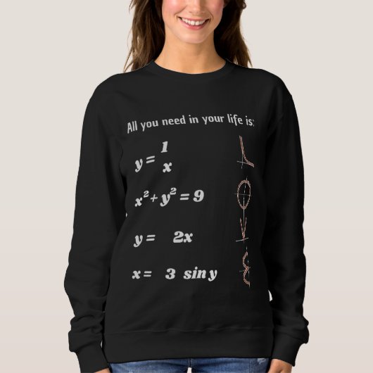 Sweatshirt Amour mathématique (Devant)