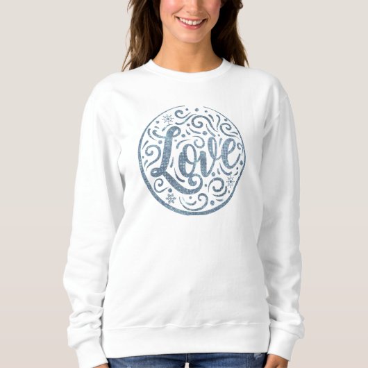 Sweatshirt Amour moderne Noël Round Mandela (Devant)