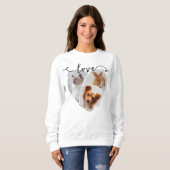 Sweatshirt Amour, Personnalisé En Forme De Coeur 3 Animaux De (Devant entier)