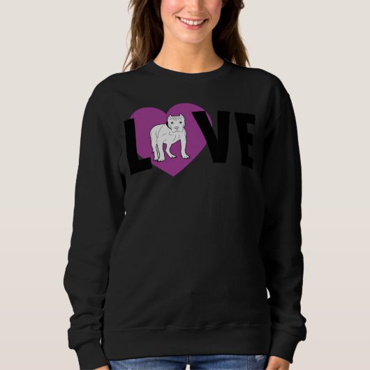 Sweatshirt Amour Pitbull ajusté (Devant)