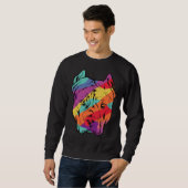 Sweatshirt Amour Pitbull Bully race Chien (Devant entier)