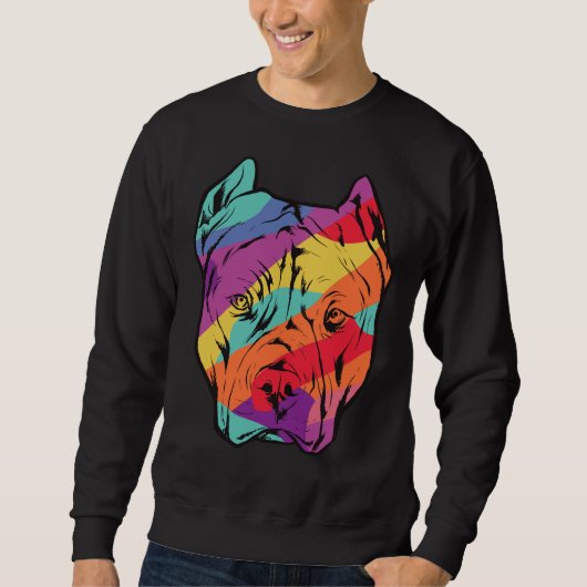 Sweatshirt Amour Pitbull Bully race Chien (Devant)