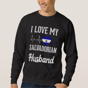 Sweatshirt Amour Salvadorien Mari Drapeau El Salvador Salvado