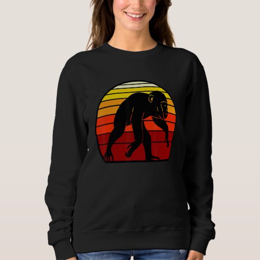 Sweatshirt Amour Singes Space Chimpanzé (Devant)