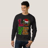 Sweatshirt Amour Sphynx Chat Santa Hat Leopard Funny Noël (Devant entier)