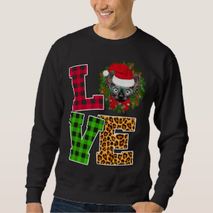 Sweatshirt Amour Sphynx Chat Santa Hat Leopard Funny Noël